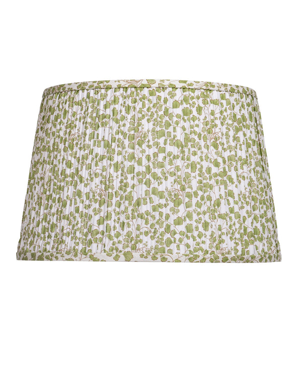 Currey & Company Maiden Fern Pleated Botanical Lamp Shade with Ginkgo Inspired Tapered Silhouette Green / Ivory 0900-6015