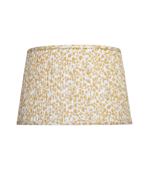 Currey & Company Maiden Fern Pleated Botanical Lamp Shade with Ginkgo Inspired Tapered Silhouette Yellow / Ivory 0900-6016