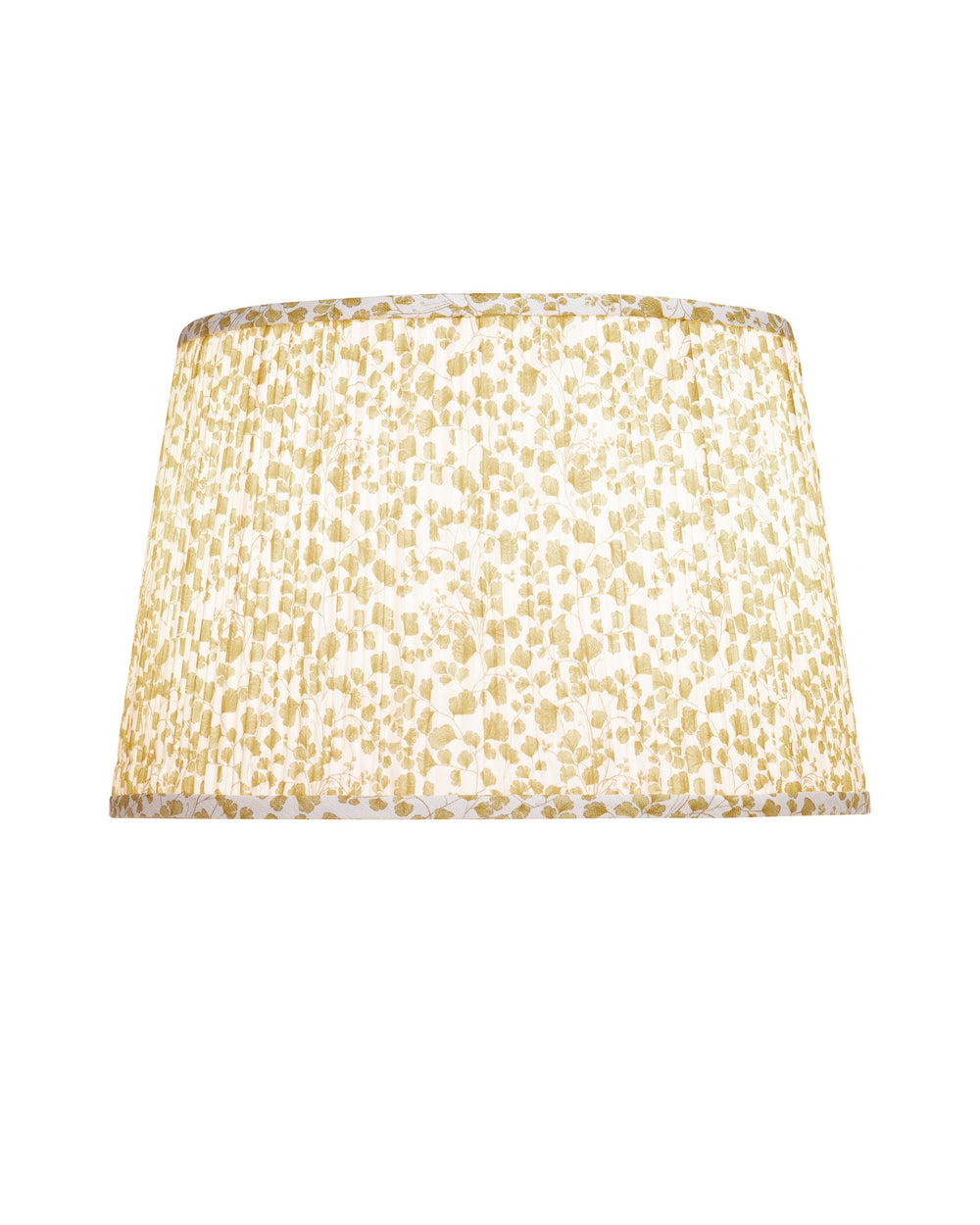Currey & Company Maiden Fern Pleated Botanical Lamp Shade with Ginkgo Inspired Tapered Silhouette Yellow / Ivory 0900-6016
