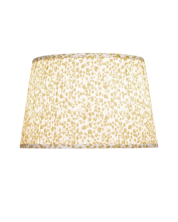 Currey & Company Maiden Fern Pleated Botanical Lamp Shade with Ginkgo Inspired Tapered Silhouette Yellow / Ivory 0900-6016