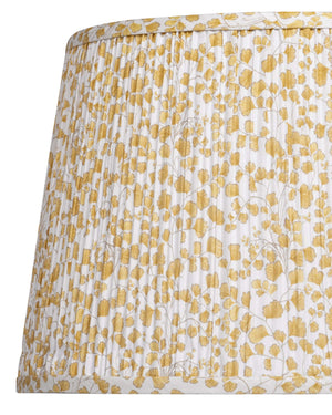 Currey & Company Maiden Fern Pleated Botanical Lamp Shade with Ginkgo Inspired Tapered Silhouette Yellow / Ivory 0900-6016
