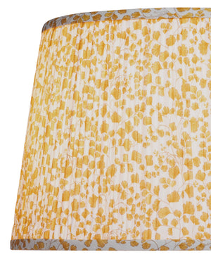 Currey & Company Maiden Fern Pleated Botanical Lamp Shade with Ginkgo Inspired Tapered Silhouette Yellow / Ivory 0900-6016