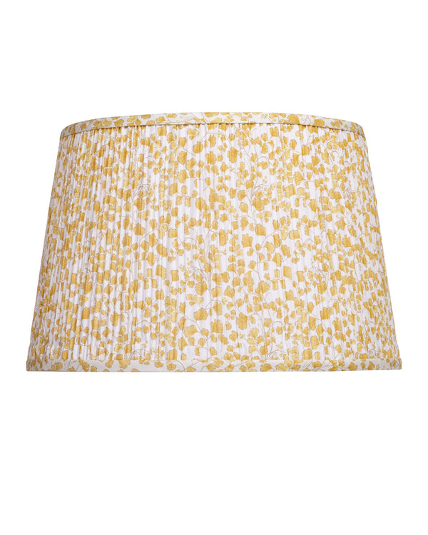 Currey & Company Maiden Fern Pleated Botanical Lamp Shade with Ginkgo Inspired Tapered Silhouette Yellow / Ivory 0900-6016