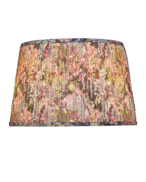 Currey & Company Wildflower Pleated Tapered Lamp Shade with Bold Botanical Print for Eclectic Spaces Magenta / Green / Blue 0900-6017