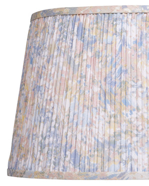 Currey & Company Wildflower Pleated Tapered Lamp Shade with Bold Botanical Print for Eclectic Spaces Pastel Blue / Pastel Pink / Ivory 0900-6018
