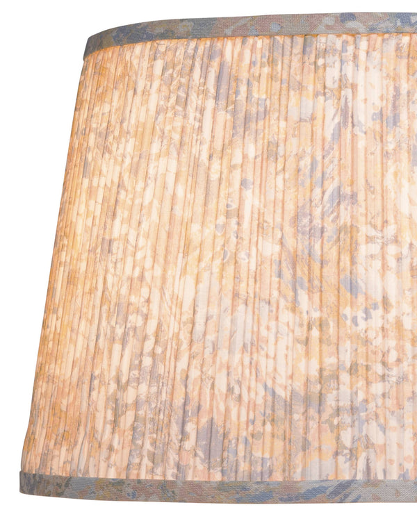 Currey & Company Wildflower Pleated Tapered Lamp Shade with Bold Botanical Print for Eclectic Spaces Pastel Blue / Pastel Pink / Ivory 0900-6018