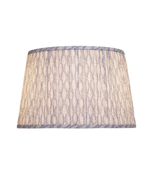 Currey & Company Plume Coastal Pleated Tapered Fabric Shade for Table Lamps in Living or Bedroom Blue / Ivory 0900-6021