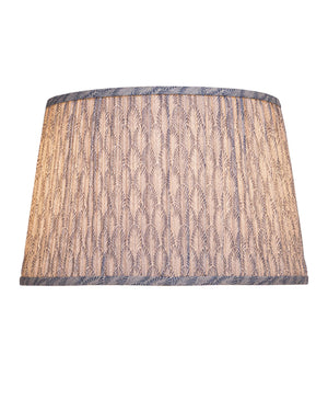 Currey & Company Plume Coastal Pleated Tapered Fabric Shade for Table Lamps in Living or Bedroom Blue / Ivory 0900-6021