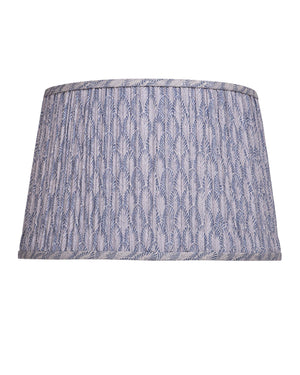 Currey & Company Plume Coastal Pleated Tapered Fabric Shade for Table Lamps in Living or Bedroom Blue / Ivory 0900-6021
