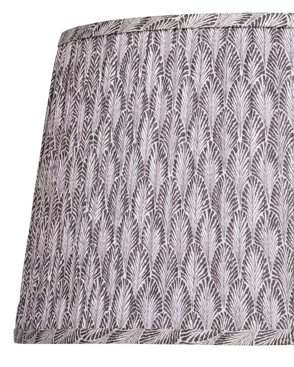 Currey & Company Plume Coastal Pleated Tapered Fabric Shade for Table Lamps in Living or Bedroom Stone / Ivory 0900-6022