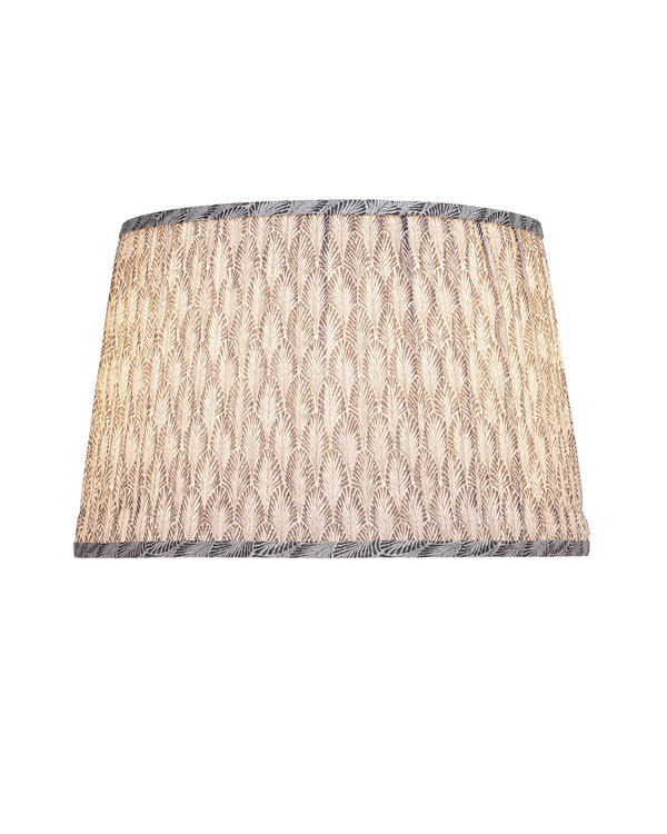 Currey & Company Plume Coastal Pleated Tapered Fabric Shade for Table Lamps in Living or Bedroom Stone / Ivory 0900-6022