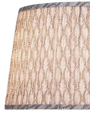 Currey & Company Plume Coastal Pleated Tapered Fabric Shade for Table Lamps in Living or Bedroom Stone / Ivory 0900-6022