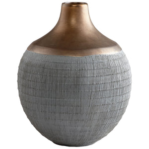 Osiris Vase Charcoal Grey and Bronze 09004 Cyan Design