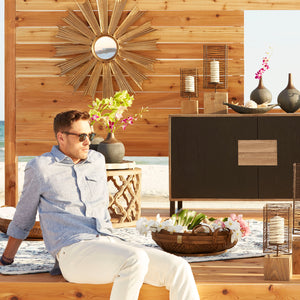 Osiris Vase Charcoal Grey and Bronze 09005 Cyan Design