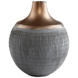 Osiris Vase Charcoal Grey and Bronze 09005 Cyan Design