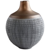 Osiris Vase Charcoal Grey and Bronze 09006 Cyan Design