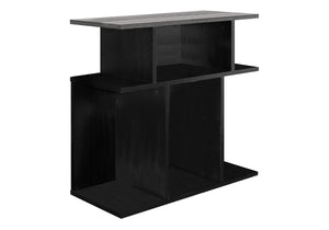 English Elm Accent Table Two Tier Narrow Black Laminate Metal Legs Modern Living Room Bedside B2710P219053