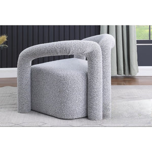 English Elm Modern/contemporary Boucle Accent Chair Sculptural Tubular Frame for Living Room Gray B011P426600