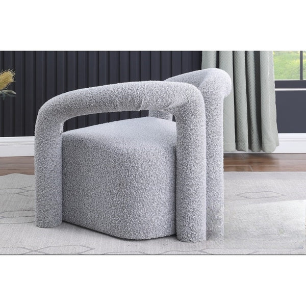 English Elm Modern/contemporary Boucle Accent Chair Sculptural Tubular Frame for Living Room Gray B011P426600