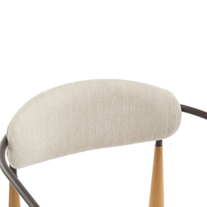 English Elm Christopher Knight Home® - Dining Arm Chairs Set Of 2 - Modern Upholstered Design With Iron Frame For Elegant Dining Comfort N771P232981K