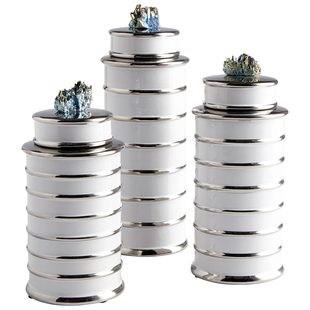 Tower Container White 09083 Cyan Design