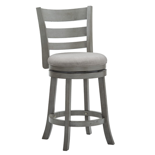 Jaxen Ladder Back Swivel Counter Stool Rubberwood for Kitchen Bar Seating