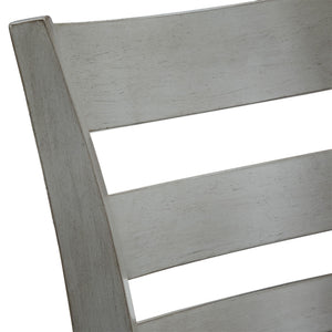 Jaxen Ladder Back Swivel Stool Rubberwood Frame Upholstered Cushion Seat