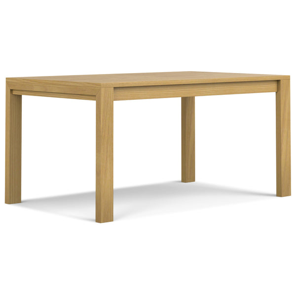 English Elm Wilson Handcrafted Rectangular Dining Table with Solid Veneer Top, Sturdy Legs, Lacquer Finish, Seats 6 Oak B136P203501