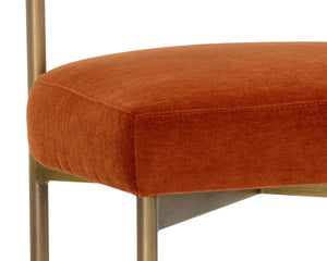 Sunpan Seneca Counter Stool - Modern Open Back Design with Stylish Steel Frame for Contemporary Spaces Antique Brass / Danny Rust