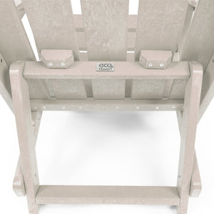 English Elm Shoreline Recycled Hdpe Folding Adirondack Chair Fully Assembled Modern Patio Seating Ivory B2745P409687