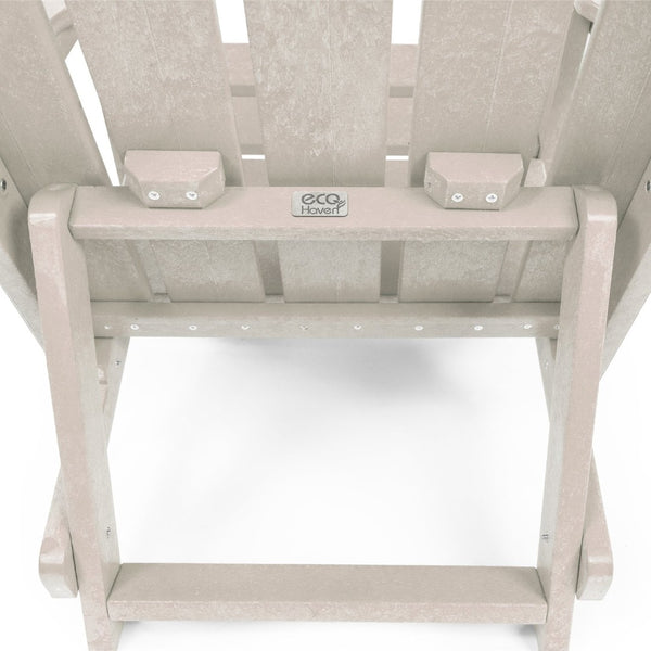 English Elm Shoreline Recycled Hdpe Folding Adirondack Chair Fully Assembled Modern Patio Seating Ivory B2745P409687