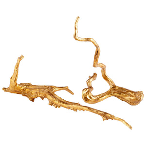 Drifting Gold Sculpture Gold Leaf 09133 Cyan Design