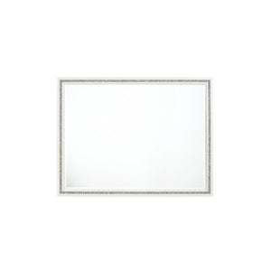 English Elm Haiden Rectangular Beveled Wall Mirror with Silver Trim for Bedroom Dresser B2726P411563