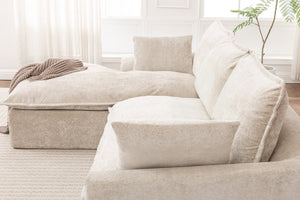 English Elm 103" Cloud Sectional Couch - Reversible L-Shaped Modular Sofa For Stylish Living Room Comfort W1170S00040