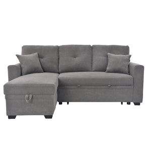 English Elm Sleeper Sectional with Pull Out Bed Storage Chaise Tufted Polyester Living Room W5568S00039