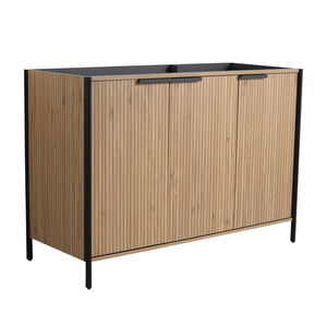 English Elm 48" Freestanding Bathroom Vanity with Integrated Basin Design, Soft-Close Hinges, Adjustable Shelf, Water-Resistant Finish W999P251008