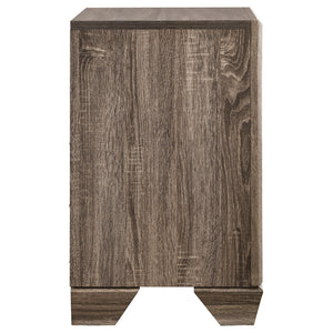 English Elm Tomasina Washed Taupe Nightstand with 2 Drawers, Rustic-Modern Wood Accent Table for Bedroom Storage and Style B062P331053