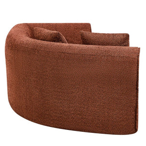 English Elm 110" Curved Modular Sectional Sofa Low Profile Foam Cushions for Contemporary Living Camel N767P366011C