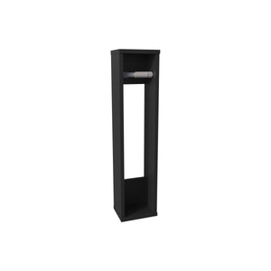 English Elm Shelf 28" H Wall-Mounted 2-Shelf Black Engineered Wood Compact Bathroom Storage, CARB Compliant B097P250847