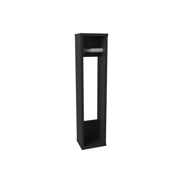 English Elm Shelf 28" H Wall-Mounted 2-Shelf Black Engineered Wood Compact Bathroom Storage, CARB Compliant B097P250847