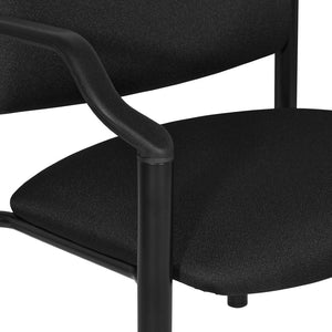 OSP Home Furnishings Big and Tall Guest Chair Heavy Duty Metal Frame with Plush Cushions for Office Use 55052B-231
