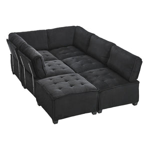 English Elm United We Win U-Shaped Modular Sectional Sofa With Reversible Chaise – 6-Seater Comfort For Any Room W1568S00159-GIGA