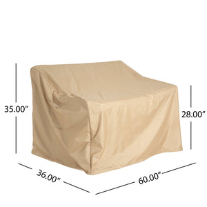 English Elm Christopher Knight Home® - Shield Outdoor Loveseat Sofa Cover - Durable, Stylish Beige Protection With Secure Fit & Airflow N775P291483B