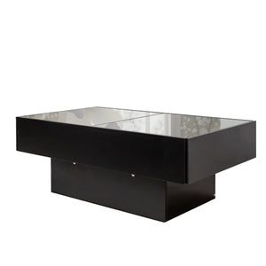 English Elm Coffee Coffee Table with Sliding Top and Hidden Storage, Extendable 57" Surface for Entertaining Black W331P270515