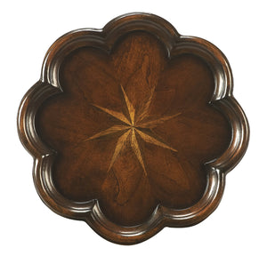 Butler Specialty Whitman Elegant Round Wood Side Table With Scalloped Edge And Intricate Carved Legs For Small Spaces Dark Brown Rubberwood Solids,Cherry Veneer,Resin,Mdf 923024-butler