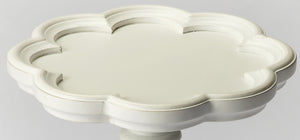 Butler Specialty Whitman Elegant Round Wood Side Table With Scalloped Edge And Intricate Carved Legs For Small Spaces White Rubberwood Solids,Cherry Veneer,Resin,Mdf 923222-butler