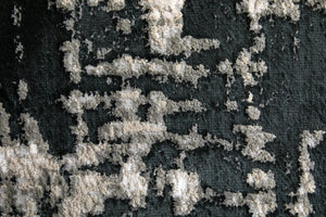 Feizy Rugs Micah Modern Abstract Area Rug - Durable Machine-made Soft Polyester For High Traffic Spaces Black,White,Gray Polyester,Polypropylene 6943339fblk000e10