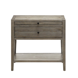 English Elm Sunveil 1-Drawer Nightstand with Pull-Out Tray and Open Shelf, Wood Construction, No Assembly Required Gray B050P362616