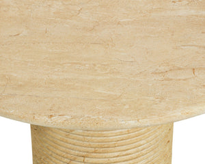 Sunpan RIVA Dining Table - Modern Concrete Design with Travertine Finish for Elegant Dining Spaces 43" 112716