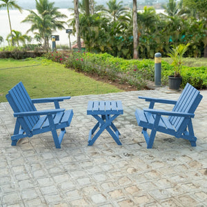 English Elm Shoreline Recycled Hdpe Folding Adirondack Chair Fully Assembled Modern Patio Seating Blue B2745P409684